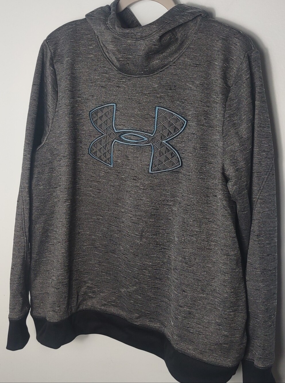 Under Armour Hoodie Cold gear Size XXL Gray loose‎ fit Fleece lined Front Logo